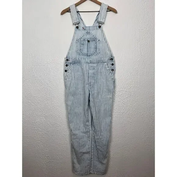 Faherty Women's Topsail Stripe Overall Straight Leg Size Small - Picture 2 of 7